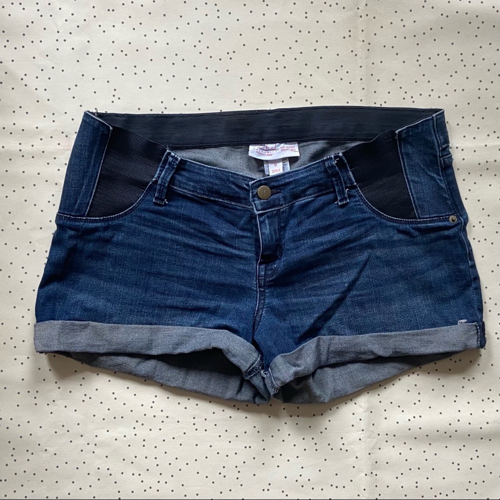 Isabel Maternity side panels denim shorts